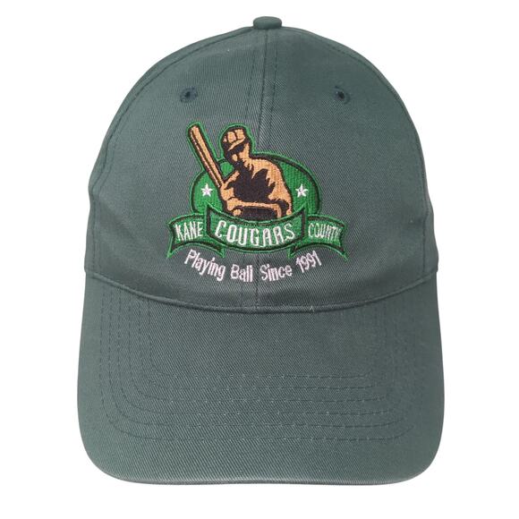 Kane Cougars Country Paying Ball Since 1991 Snapback Cap Green OS LOGOS UNLTD - Picture 1 of 9